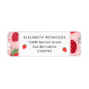 Search for strawberry return address labels Pink
