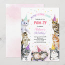 Search for cat birthday invitations Paw ty