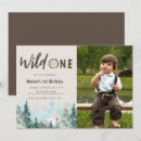 Search for wild one woodland birthday invitations Winter