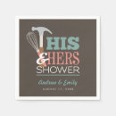 Search for couples shower napkins His and hers