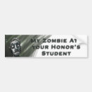 Search for zombies bumper stickers Student