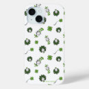 Search for green lucky clover pattern iphone cases Four leaf clover
