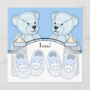 Search for teddy bear twin shower invitations Boy