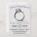 Search for engagement ring bridal shower invitations Silver