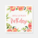 Search for peach fruit napkins Girl birthday