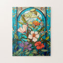 Search for stained glass puzzles Floral