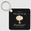 Search for fall flower square key rings For her