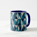 Search for blue geometric mugs White