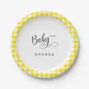 Search for yellow gingham plates Baby