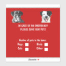 Search for pet emergency stickers Pets