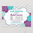 Search for purple and turquoise baby shower invitations Teal