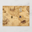 Search for old world map postcards Vintage