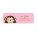 Search for monkey birthday return address labels Girl