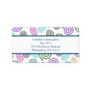 Search for purple and aqua return address labels Blue