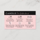 Search for black candle business cards Candle care instructions