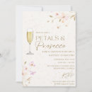 Search for petals and prosecco bridal shower invitations Elegant