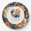 Search for burnt orange plates Navy blue