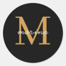 Search for modern monogram stickers Black