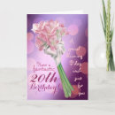 Search for 20th birthday cards Flowers