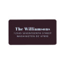 Search for plum return address labels Modern