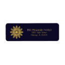 Search for gold snowflake return address labels Faux gold foil