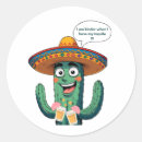 Search for funny cactus stickers Mexican fiesta