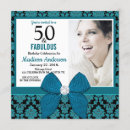 Search for teal 50th birthday invitations 50 and fabulous