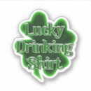 Search for irish drinking stickers Shamrock