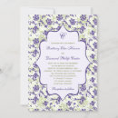 Search for purple and ivory wedding invitations Green