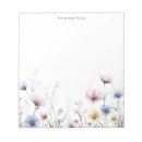 Search for flower border notepads Watercolor