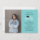 Search for aqua graduation invitations High school graduation