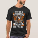 Search for jeffrey tshirts Never underestimate