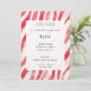Search for candy cane birthday invitations Red