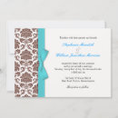 Search for brown damask wedding invitations Initial