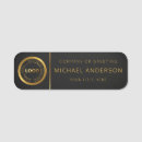 Search for black and gold name tags Small business customer service