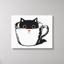 Search for and black canvas prints Kitty