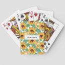 Search for yellow sunflowers playing cards Nature