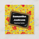 Search for substitute teacher business cards Instructor