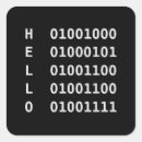 Search for geek square stickers Binary