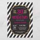 Search for glamour 30th birthday invitations Gold glitter