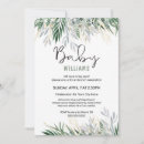 Search for foliage baby shower invitations Green and white