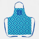 Search for blue diamond pattern aprons Geometric