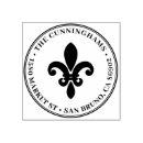 Search for fleur de lis rubber stamps Return address