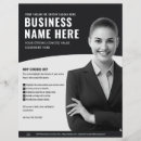 Search for black and white simple flyers Business