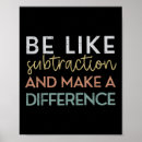 Search for subtraction posters Be like subtraction