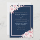 Search for navy blue and pink invitations Watercolor