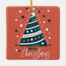 Search for graphic christmas tree decorations Red