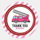 Search for fire truck thank you stickers For kids