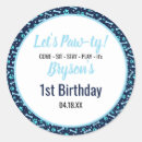 Search for blue paw stickers Dog birthday