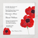 Search for poppies wedding invitations Red poppy